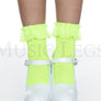 Opaque Anklet with Ruffled Lace