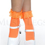 Opaque Anklet with Ruffled Lace
