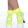 Opaque Anklet with Ruffled Lace