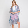 DIONA J TIE DYE PRINT KIMONO CARDIGAN ONE SIZE COLOR PINK