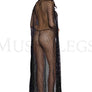 Fishnet cape with attached hood (G-string not included)