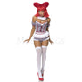 Scary Clown 4 Pc Gray Romper Women's Halloween Cosplay Costume Set Size M/L