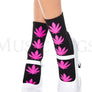 Leaf print socks