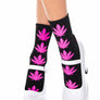 Leaf print socks