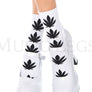 Leaf print socks