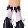 Opaque anklet with satin bow