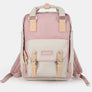 Himawari Contrast Water and Scratch-Resistant Nylon Backpack Bag