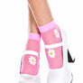 Flower design sheer anklet