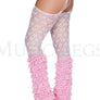 Lace ruffle layered leg warmer