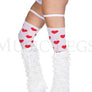 Lace ruffle layered leg warmer
