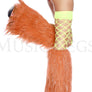 Furry lurex leg warmers