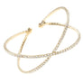 CORSSED RHINESTONE BRACELET