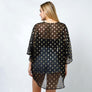 DIONA J DOT FOIL PRINT SHEER KIMONO ONE SIZE COLOR BLACK