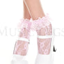 Lace ruffle ankle hi