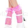 Lace ruffle ankle hi