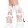 Lace ruffle ankle hi