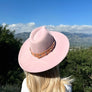 Structured wide brim Fedora with Embellishment