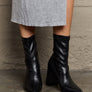 Weeboo Stacy Block Heel Sock Boots
