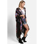 DIONA J FLORAL LACE KIMONO ONE SIZE COLOR BLACK