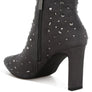 Sakura Diamante Embellished Microfiber Boots