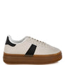 Knockout Faux Leather Lace-Up Sneakers