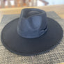 Wide brim rancher hat in vegan felt With Ribbone U
