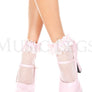 Fishnet anklet with ruffle trim