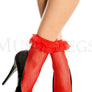 Fishnet anklet with ruffle trim