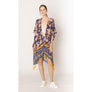 Diona J FLORAL PRINT KIMONO ONE SIZE COLOR NAVY