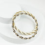 TWISTED LEATHER BANGLE BRACELET