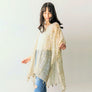 DIONA J METALLIC PYTHON PRINT KIMONO WITH TASSELS ONE SIZE COLOR GOLD