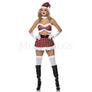 School Girl Santa 6 Pc Multicolor Plaid Christmas Halloween Women Costume Sz M/L