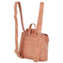 DIONA J FASHION SMOOTH BUCKLE ZIPPER CONVERTIBLE LEATHER BACKPACK COLOR BROWN