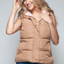 Snobbish Snap and Zip Closure Hooded Vest