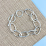 7 INCHES SYMMETRICAL CHUNKY CHAIN WORN GOLD BRACEL