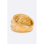 Diona J Unisex 18KT Gold Plated Ring Size 8