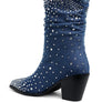 Savant Diamante & Rhinestones Denim Boots