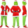 Adult Green Monster Santa Costume for Men Holiday Cosplay Suit Festive Christmas Themed Outfit for Parties, Parades, and Events