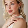 Natural pearl hoop ring and earring set