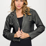 Coalition LA Snap Down Cropped Hooded Jacket