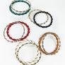 TWISTED LEATHER BANGLE BRACELET