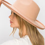 Vegan Felt Panama Upturned Brim HAT FOR WOMEN
