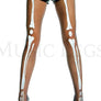 Skeleton print sheer pantyhose
