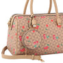 3IN1 MONOGRAM CHERRY PRINT BOSTON W WALLET AND COIN PURSE SET COLOR GREY