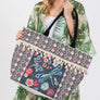 DIONA J BOHO FRINGE TOTE BAG ONE SIZE MULTICOLOR