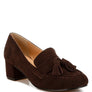 Aloha Tassels Detail Genuine Suede Loafers