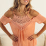 BiBi Front Crochet Lace Adjustable Strap Top