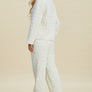 Double Take Full Size Texture Round Neck Long Sleeve Top and Pants Set