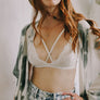Center Cross Strap Lace Bralette