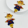 SCARECROW ACRYLIC PRINTING HOOK EARRINGS